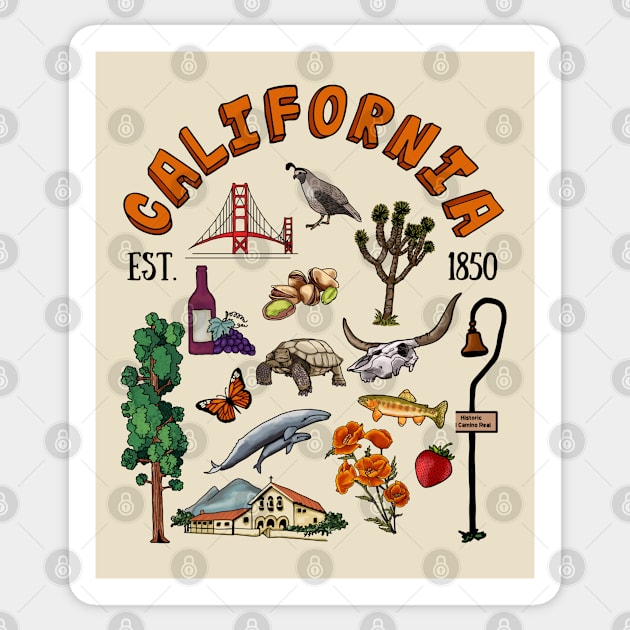 California Pictures Sticker by Slightly Unhinged